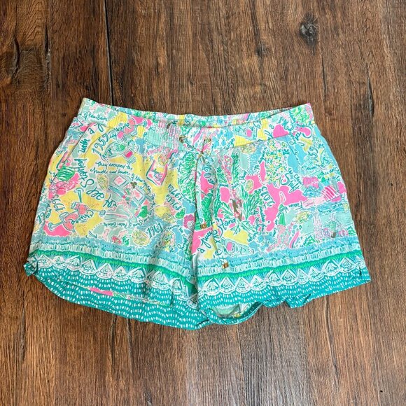 Lilly Pulitzer Katia Shorts Multi Pop Up in The Beginning - Picture 2 of 5
